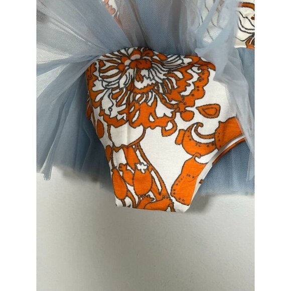 Wraredoll Dress 6M Orange Floral Pull On Tutu Boho Ballerina Hippie Indie Girly - Picture 6 of 9